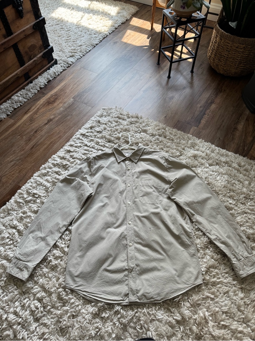 Closed Men's Button-Up Shirt in Light Beige